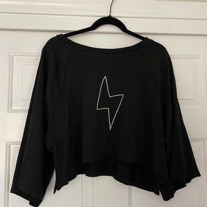 Storia 3/4 sleeve lightning bolt top